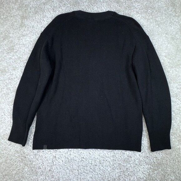 Lululemon Merino Wool Blend Rib Crew Neck Sweater Black - Picture 3 of 7
